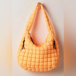 🍊 NWT! | FP Movement by Free People | Quilted Carryall Tote Bag Neon Clementine